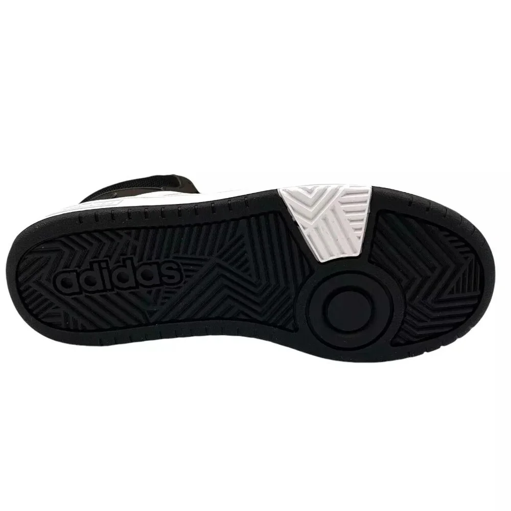 Adidas Hoops 3.0 Mid Top Youth Boys/Girls Basketball Sneaker Size 4‎ Black/White